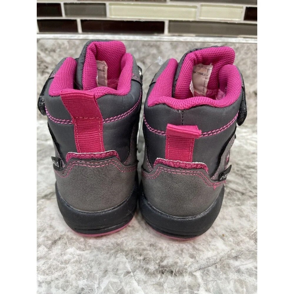 Sprox Girls Flexible Winter Boots Size 7M Grey & Pink New With Tags